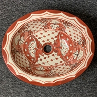 Terracota håndvask Natura Oval 47 x 36 cm
